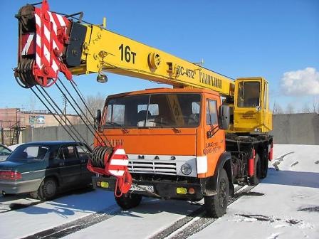 Кран «КАМАЗ» КС-4572 Грузоподъёмность 16 тонн, стрела 18 метров.
